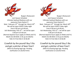 Crawfish by the pound! Buy 5 lbs and get a pitcher of beer free