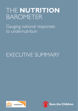 The nutrition baromeTer - World Vision International