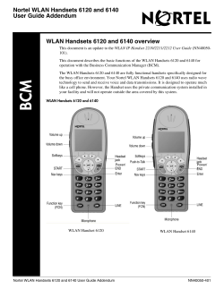 Nortel WLAN Handsets 6120 and 6140 addendum