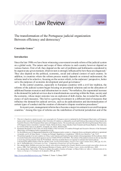 The transformation of the Portuguese judicial organization Between