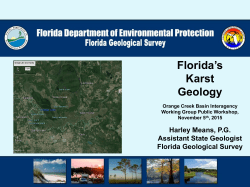 Florida`s Karst Geology