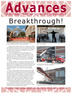 Advances Summer 2007 Volume 8, Number 2