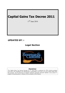Capital Gains Tax Decree 2011