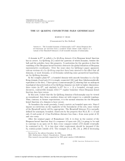 THE LU QI-KENG CONJECTURE FAILS GENERICALLY A domain