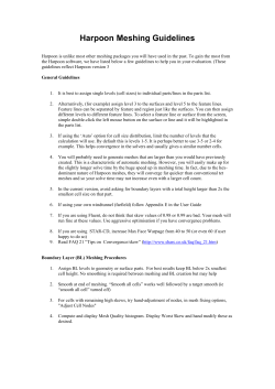 Harpoon Meshing Guidelines