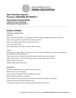 Madama Butterfly Curriculum Connections - Social Studies