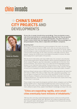 China`s smart City projeCts and developments