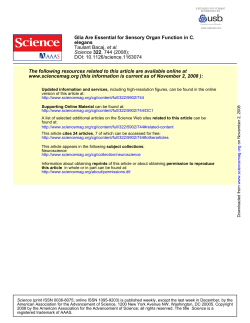 Glia Are Essential for Sensory Organ Function in