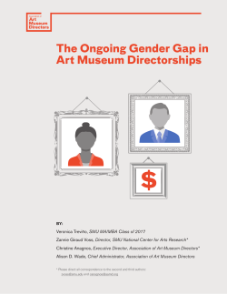 Read the Report: The Ongoing Gender Gap in Art Museum