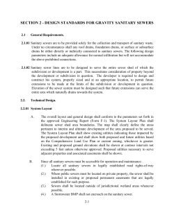 section 2 - design standards for gravity sanitary
