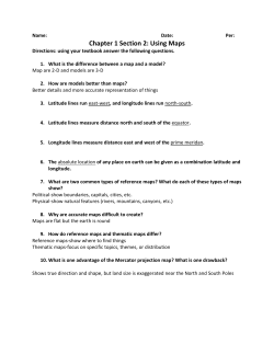 Chapter 1 Section 2: Using Maps