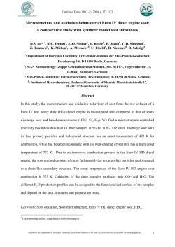 Microstructure and oxidation behaviour of Euro IV diesel engine soot