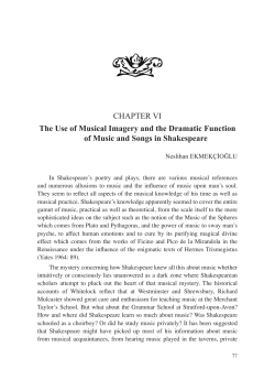 CHAPTER VI The Use of Musical Imagery and the Dramatic