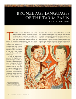 bronze age languages of the tarim basin