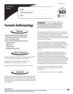 Forensic Anthropology