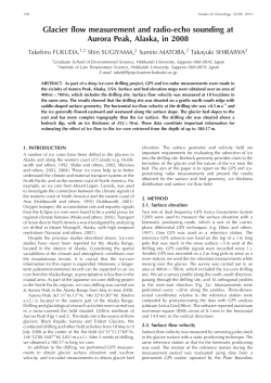 Glacier flow measurement and radio