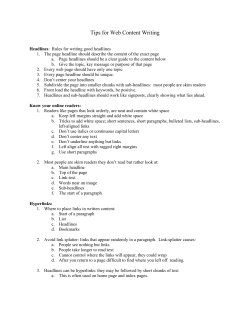 Tips for Web Content Writing