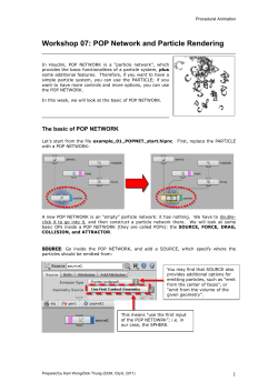 POP Network and Particle Rendering.