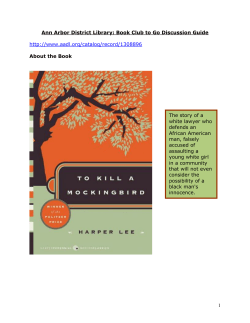 To Kill a Mockingbird - Ann Arbor District Library