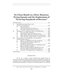 No Clean Hands in a Dirty Business: Firing Squads and the