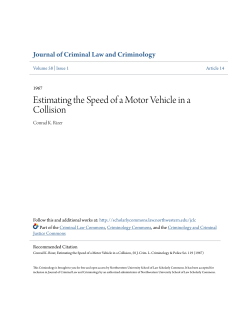 Estimating the Speed of a Motor Vehicle in a Collision