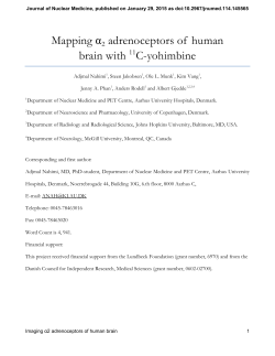 Mapping &alpha;2 adrenoceptors of human brain with 11C