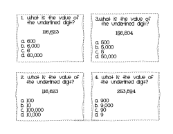 1. What is the value of the underlined digit? 116,623 A. 600 B. 6,000