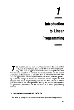 Introduction to Linear Programming