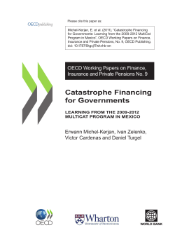Catastrophe Financing for Governments