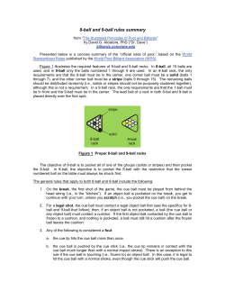 8-Ball And 9-Ball Rules Summary - Billiards and Pool Principles