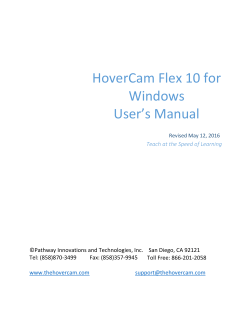 HoverCam Flex 10 for Windows User`s Manual