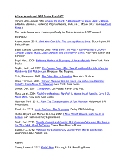 African American LGBT Books Post-2007 (for pre