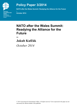 NATO after the Wales Summit: Readying the Alliance for the Future