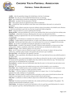 chicopee youth football association football terms