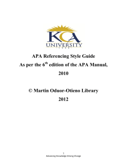 APA Referencing - Library