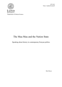 The Mau Mau and the Nation State