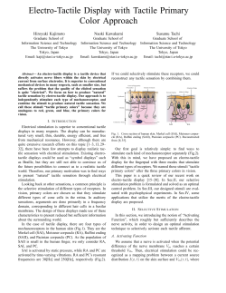 Electro-Tactile Display with Tactile Primary Color