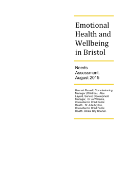 Emotional Health and Wellbeing in Bristol