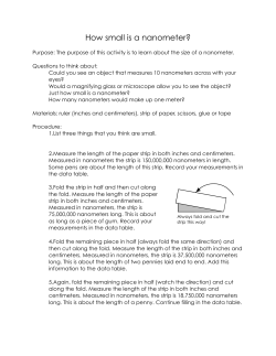 How small is a nanometer?