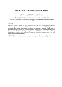 SEISMIC RISK MANAGEMENT FOR SEAPORTS
