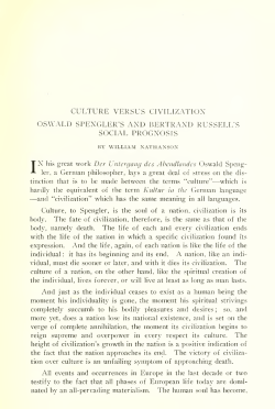 Culture vs. Civilization.