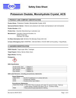 Material Safety Data Sheet