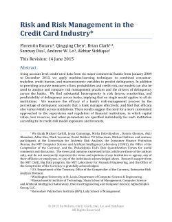 Risk and Risk Management in the Credit Card - Andrew Lo