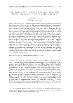 BEING KIKUYU IN MERU - Washington University in St. Louis