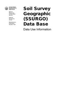Soil Survey Geographic (SSURGO) Data Base