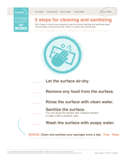 5 steps for cleaning and sanitizing