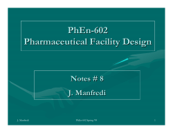 PhEn-602 Pharmaceutical Facility Design
