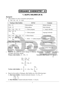 ORGANIC CHEMISTRY &ndash;II