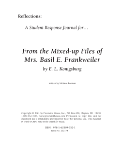 From the Mixed-up Files of Basil E. Frankweiler