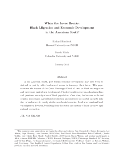 Black Migration and Economic Development in the American South